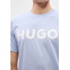 HUGO Ανδρικό Βαμβακερό T-Shirt Dulivio Κανονική Γραμμή 50467556 513 Γαλάζιο