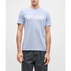 HUGO Ανδρικό Βαμβακερό T-Shirt Dulivio Κανονική Γραμμή 50467556 513 Γαλάζιο