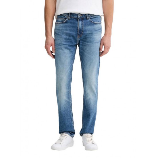 HUGO Ανδρικό Ελαστικό Βαμβακερό Jean Παντελόνι Hugo708 Κανονική Γραμμή 50555181 425 Ανοιχτό Μπλε