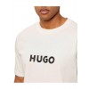 HUGO Ανδρικό Βαμβακερό T-Shirt Dumeo Κανονική Γραμμή 50557437 102 Λευκό