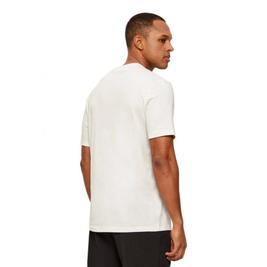 HUGO Ανδρικό Βαμβακερό T-Shirt Dumeo Κανονική Γραμμή 50557437 102 Λευκό