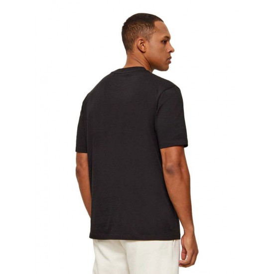 HUGO Ανδρικό Βαμβακερό T-Shirt Dumeo Κανονική Γραμμή 50557437 001 Μαύρο