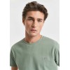 GANT Ανδρικό Βαμβακερό T-Shirt Pique Στενή Γραμμή 2013033 379 Πράσινο Χακί