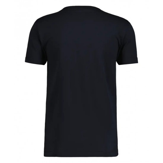GANT Ανδρικό Βαμβακερό T-Shirt Pique Στενή Γραμμή 2013033 005 Μαύρο