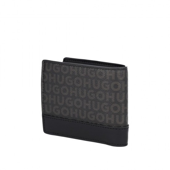 HUGO Ανδρικό Πορτοφόλι Quantic_4cc Coin M 50558550 001 Μαύρο