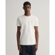 GANT Ανδρικό Βαμβακερό T-Shirt Pique Στενή Γραμμή 2013033 113 Λευκό
