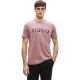 HUGO Ανδρικό Βαμβακερό T-Shirt Dulivio Κανονική Γραμμή 50467556 236 Ανοιχτό Μωβ