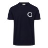 GANT Ανδρικό Βαμβακερό T-Shirt G Badge Κανονική Γραμμή 2003411 433 Σκούρο Μπλε