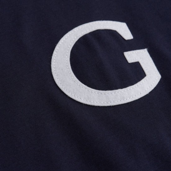 GANT Ανδρικό Βαμβακερό T-Shirt G Badge Κανονική Γραμμή 2003411 433 Σκούρο Μπλε