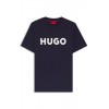 HUGO Ανδρικό Βαμβακερό T-Shirt Dulivio Κανονική Γραμμή 50467556 405 Σκούρο Μπλε
