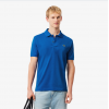 LACOSTE Ανδρική Βαμβακερή Polo Pique Μπλούζα Κανονική Γραμμή L.12.12 00 3D3 Μπλε Ντένιμ