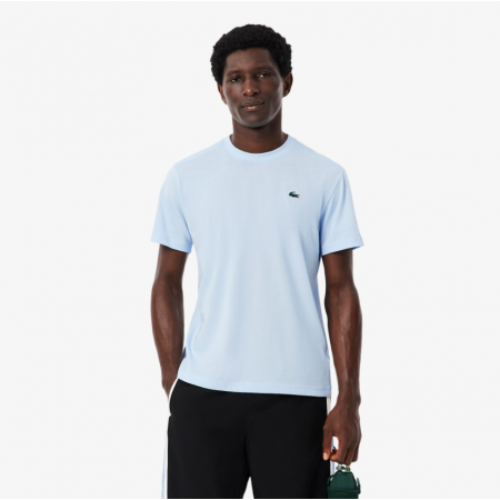 LACOSTE Ανδρική Βαμβακερή T-Shirt Μπλούζα Ultra Dry Sport Κανονική Γραμμή TH7618 00 T01 Γαλάζιο