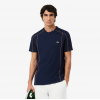 LACOSTE Ανδρικό Ultra Dry Pique Knit T-Shirt Κανονική Γραμμή TH0269 00 166 Σκούρο Μπλε