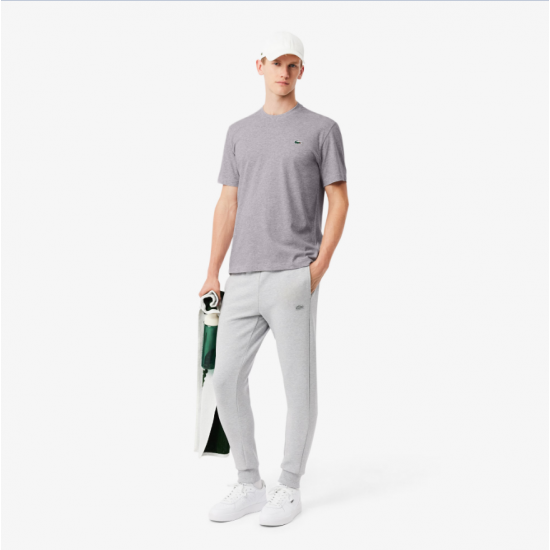 LACOSTE Ανδρική Βαμβακερή T-Shirt Μπλούζα Ultra Dry Sport Κανονική Γραμμή TH7618 00 CCA Γκρι