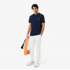LACOSTE Ανδρικό Ultra Dry Pique Knit T-Shirt Κανονική Γραμμή TH0269 00 166 Σκούρο Μπλε