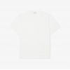 LACOSTE Ανδρικό Βαμβακερό T-Shirt Tone on Tone Embossed Logo Κανονική Γραμμή TH0753 00 70V Λευκό