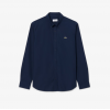 LACOSTE Men's Cotton Regular Fit Lightweight Poplin Shirt CH2316 00 166 Blue