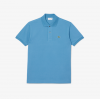 LACOSTE Ανδρική Βαμβακερή Polo Pique Μπλούζα Κανονική Γραμμή L.12.12 00 JBK Γαλάζιο