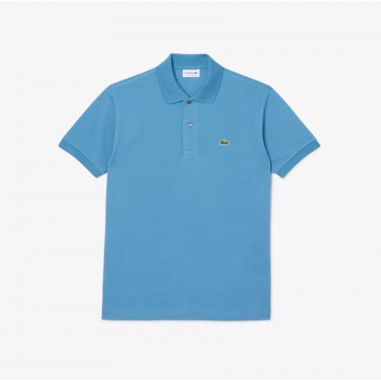 LACOSTE Ανδρική Βαμβακερή Polo Pique Μπλούζα Κανονική Γραμμή L.12.12 00 JBK Γαλάζιο