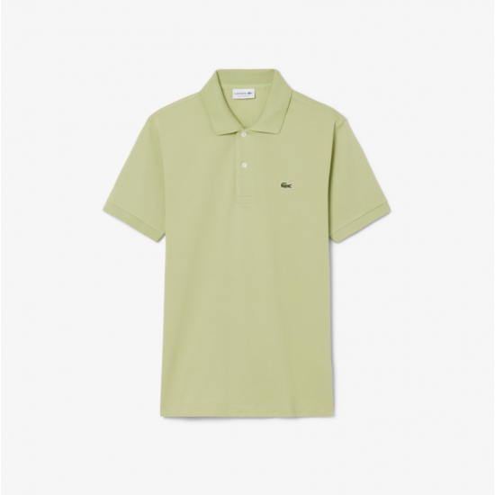 LACOSTE Ανδρική Βαμβακερή Polo Pique Μπλούζα Κανονική Γραμμή L.12.12 00 UYB Ανοιχτό Πράσινο