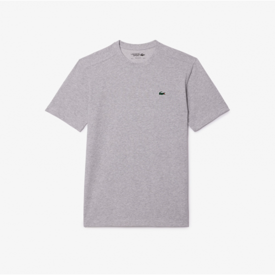 LACOSTE Ανδρική Βαμβακερή T-Shirt Μπλούζα Ultra Dry Sport Κανονική Γραμμή TH7618 00 CCA Γκρι