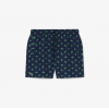 LACOSTE Ανδρικό Σορτς Μαγιό Crocodile Print Μεσαίου Μήκους MH1851 00 166 Σκούρο Μπλε