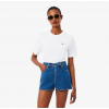LACOSTE Γυναικεία Βαμβακερή T-Shirt Μπλούζα Άνετη Γραμμή TF7215 00 001 Λευκή