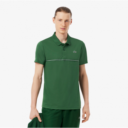 LACOSTE Ανδρικό Ultra Dry Sport Polo Printed Logo Κανονική Γραμμή DH0171 00 132 Πράσινο