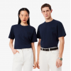LACOSTE Ανδρικό Βαμβακερό T-Shirt Tone on Tone Embossed Logo Κανονική Γραμμή TH0753 00 166 Σκούρο Μπλε