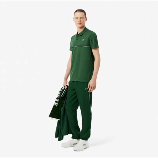 LACOSTE Ανδρικό Ultra Dry Sport Polo Printed Logo Κανονική Γραμμή DH0171 00 132 Πράσινο