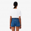 LACOSTE Γυναικεία Βαμβακερή T-Shirt Μπλούζα Άνετη Γραμμή TF7215 00 001 Λευκή