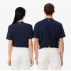 LACOSTE Ανδρικό Βαμβακερό T-Shirt Tone on Tone Embossed Logo Κανονική Γραμμή TH0753 00 166 Σκούρο Μπλε
