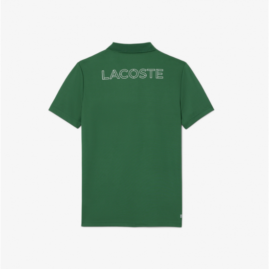 LACOSTE Ανδρικό Ultra Dry Sport Polo Printed Logo Κανονική Γραμμή DH0171 00 132 Πράσινο