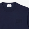 LACOSTE Ανδρικό Βαμβακερό T-Shirt Tone on Tone Embossed Logo Κανονική Γραμμή TH0753 00 166 Σκούρο Μπλε