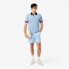 LACOSTE Ανδρικό Contrast Rib Polo Κανονική Γραμμή PH2017 00 4I3 Γαλάζιο Καφέ