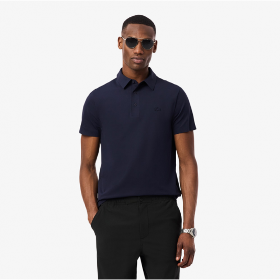 LACOSTE Ανδρικό Αναπνεύσιμο Πλεκτό Interlock Polo Κανονική Γραμμή DH1604 00 HDE Μπλε