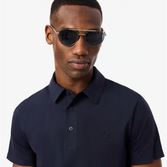 LACOSTE Ανδρικό Αναπνεύσιμο Πλεκτό Interlock Polo Κανονική Γραμμή DH1604 00 HDE Μπλε