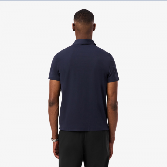 LACOSTE Ανδρικό Αναπνεύσιμο Πλεκτό Interlock Polo Κανονική Γραμμή DH1604 00 HDE Μπλε
