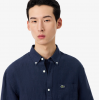 LACOSTE Ανδρικό Λινό Πουκάμισο Κανονική Γραμμή CH5692 00 166 Σκούρο Μπλε