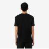 LACOSTE Ανδρικό Βαμβακερό T-Shirt Shoulder Stripe Κανονική Γραμμή TH0888 00 031 Μαύρο