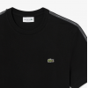 LACOSTE Ανδρικό Βαμβακερό T-Shirt Shoulder Stripe Κανονική Γραμμή TH0888 00 031 Μαύρο