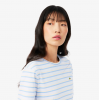 LACOSTE Γυναικείο Βαμβακερό Ριγέ Φόρεμα T-Shirt Στενή Γραμμή EF0263 00 4BI Γαλάζιο
