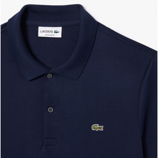 LACOSTE Ανδρικό Βαμβακερό Jersey Pima Polo Κανονική Γραμμή DH2050 00 166 Σκούρο Μπλε