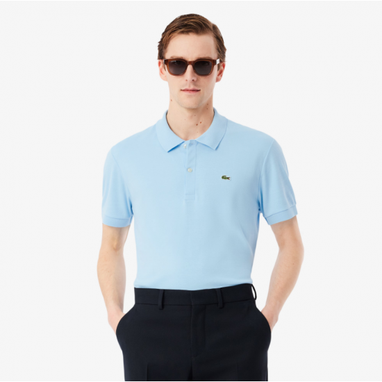 LACOSTE Ανδρικό Βαμβακερό Jersey Pima Polo Κανονική Γραμμή DH2050 00 HBP Γαλάζιο