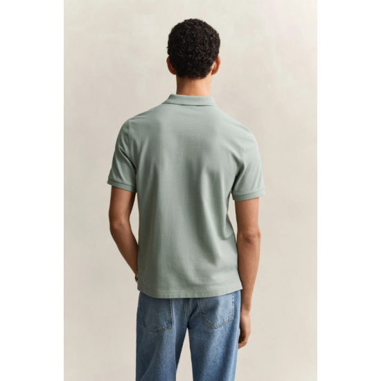 GANT Men's Cotton Regular Fit Shield Piqué Polo Shirt 2210 010 Ceramic Grey