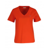 GANT Women's Cotton Regular Fit Shield V-Neck T-Shirt 4200750 679 Perfect Red