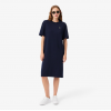 LACOSTE Γυναικείο Βαμβακερό Oversized T-Shirt Φόρεμα EF2883 00 166 Σκούρο Μπλε