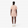 LACOSTE Γυναικείο Βαμβακερό Ριγέ Φόρεμα T-Shirt Στενή Γραμμή EF0263 00 4AW Ροζ