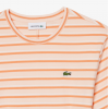 LACOSTE Γυναικείο Βαμβακερό Ριγέ Φόρεμα T-Shirt Στενή Γραμμή EF0263 00 4AW Ροζ