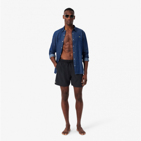 LACOSTE Ανδρικό Σορτς Μαγιό Μεσαίου Quick Dry Μήκους MH9088 00 964 Μαύρο